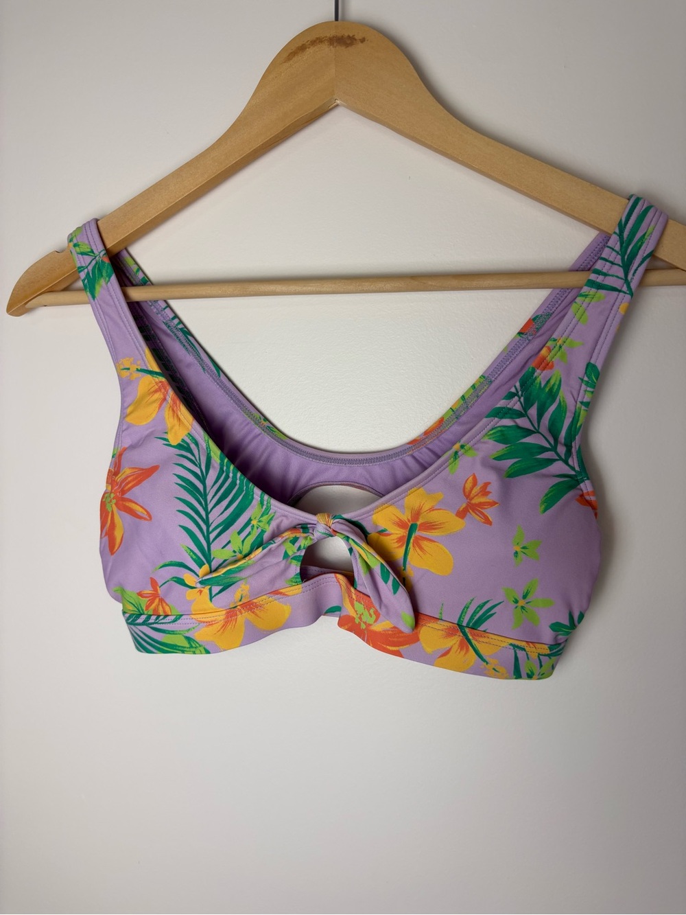 Tropik La Vie en Rose Lavender Floral Padded Bathing Suit Bikini Women’s Size XS